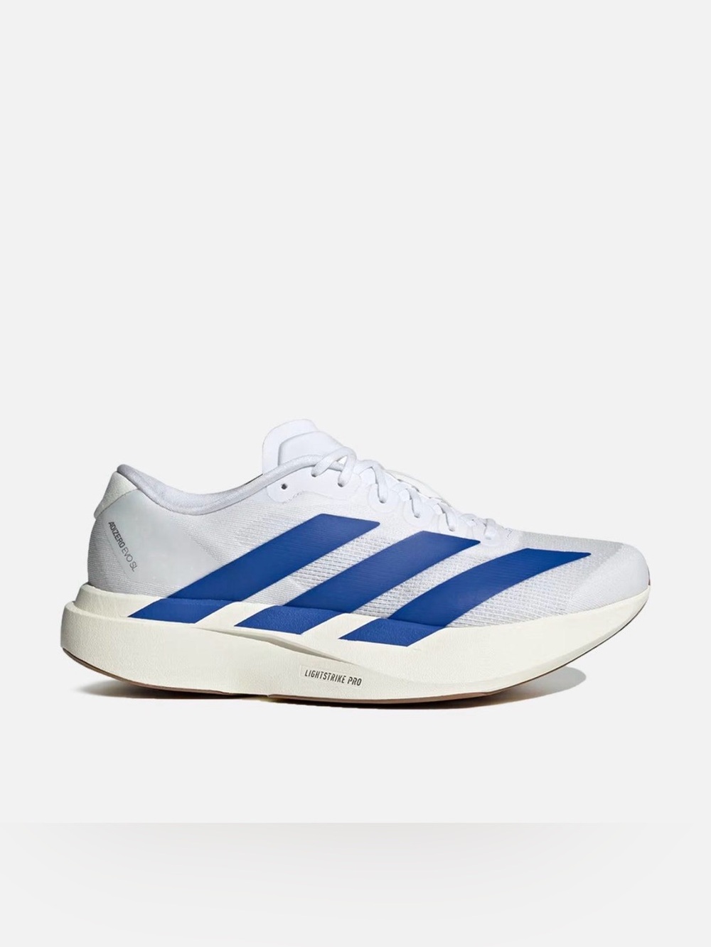 Adidas Adizero Evo SL J KI8443 White Royal Blue Running Shoes Sneakers